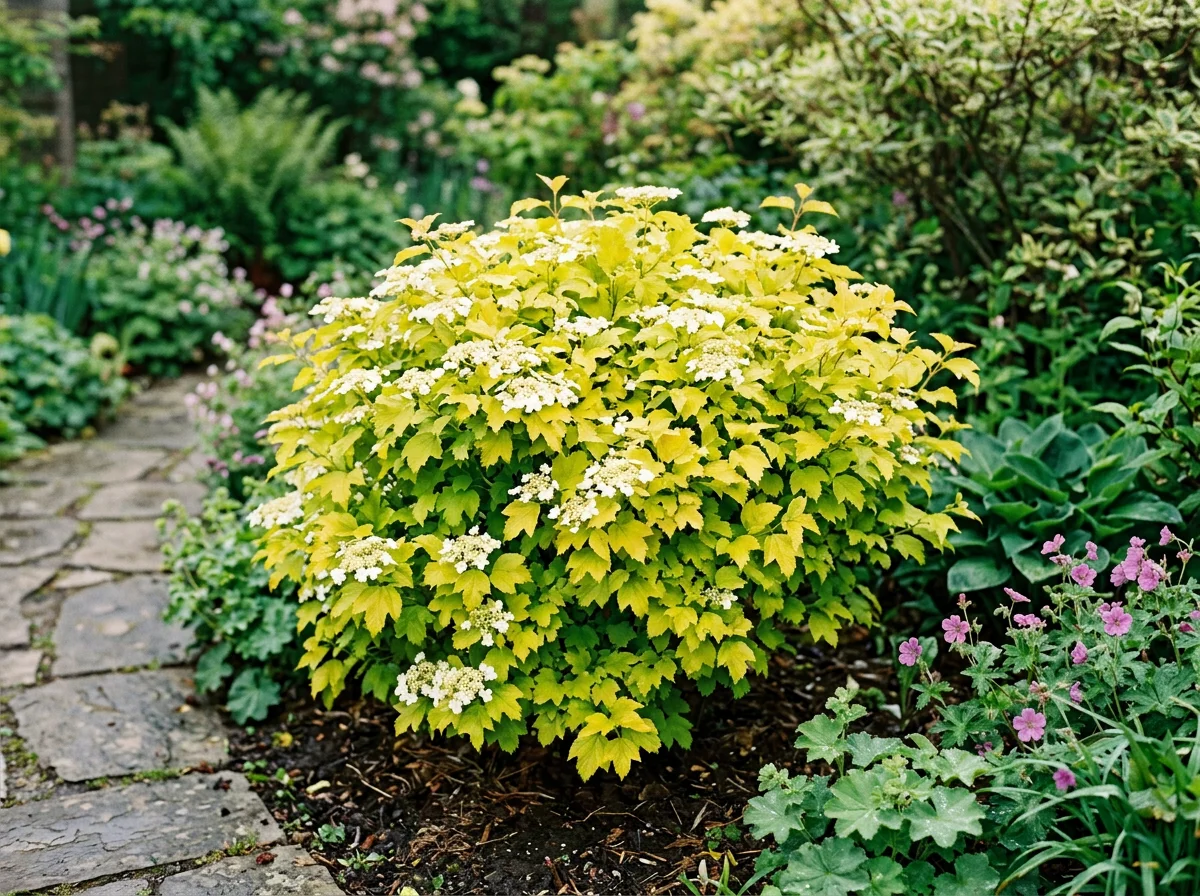 Kalina koralowa 'Compactum Aureum'